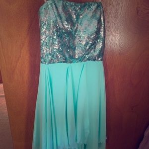 Semi- Formal minty green dress